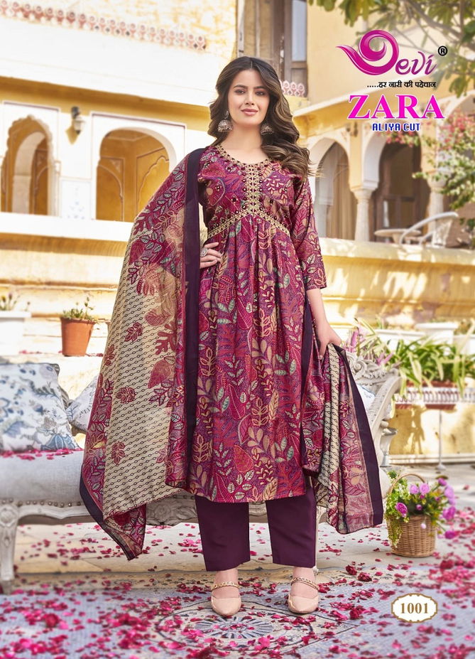 Zara Vol 1 By Devi Muslin Cotton Printed Kurti With Bottom Dupatta Wholesalers In Delhi